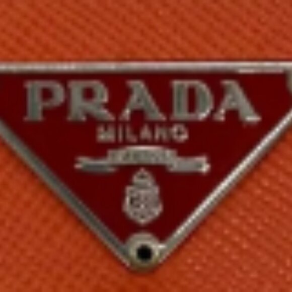 Prada Saffiano Leather Compact Wallet - Papaya Orange - Picture 4 of 4